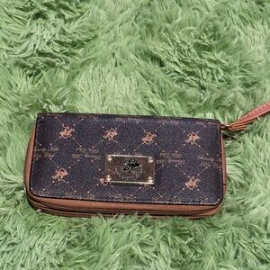 Beverly Hills Polo Club Black and Brown Women's Wallet